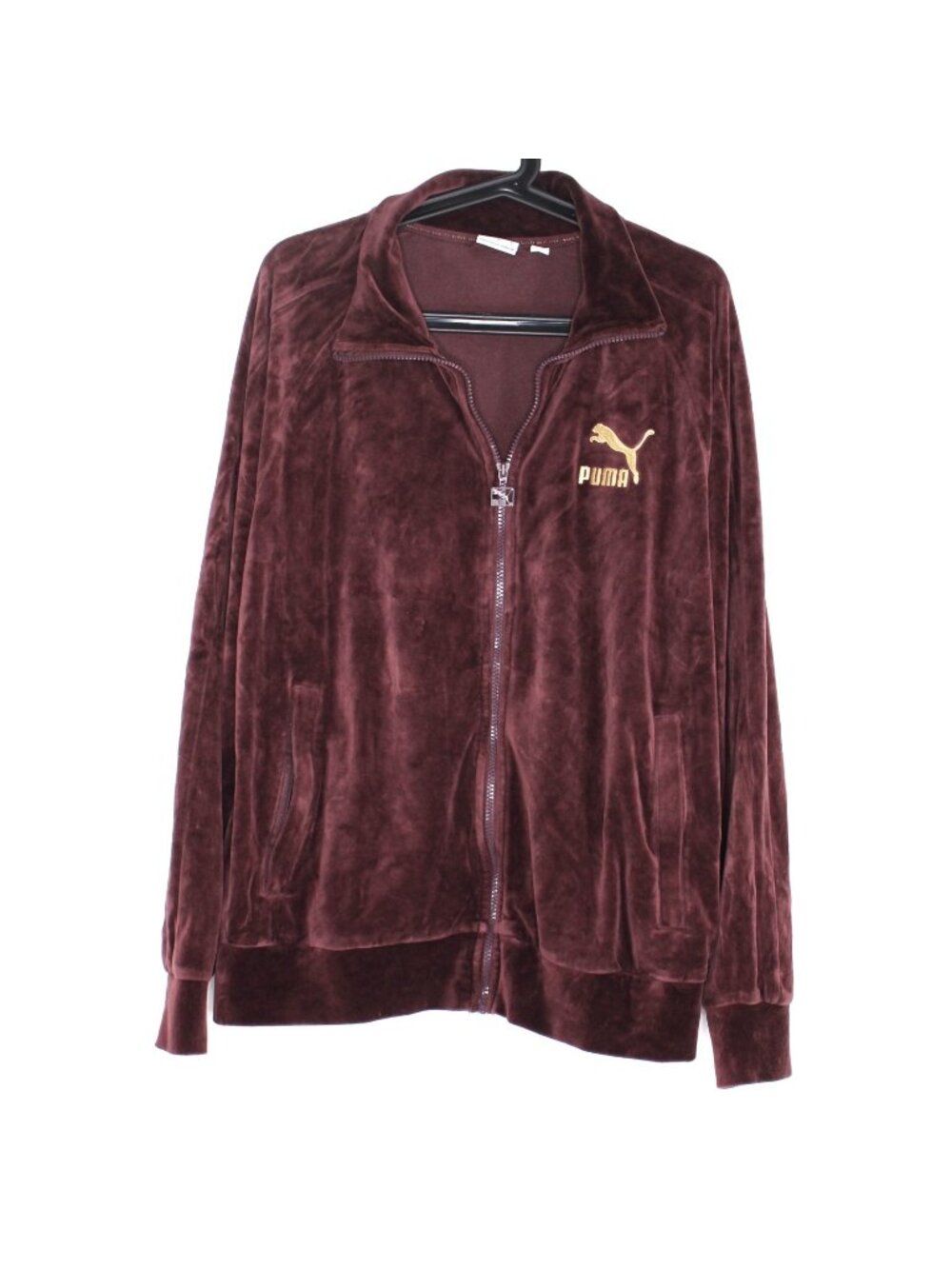 Puma Mens Large Y2K Style Velour Velvet Full Zip Track Jacket Z14